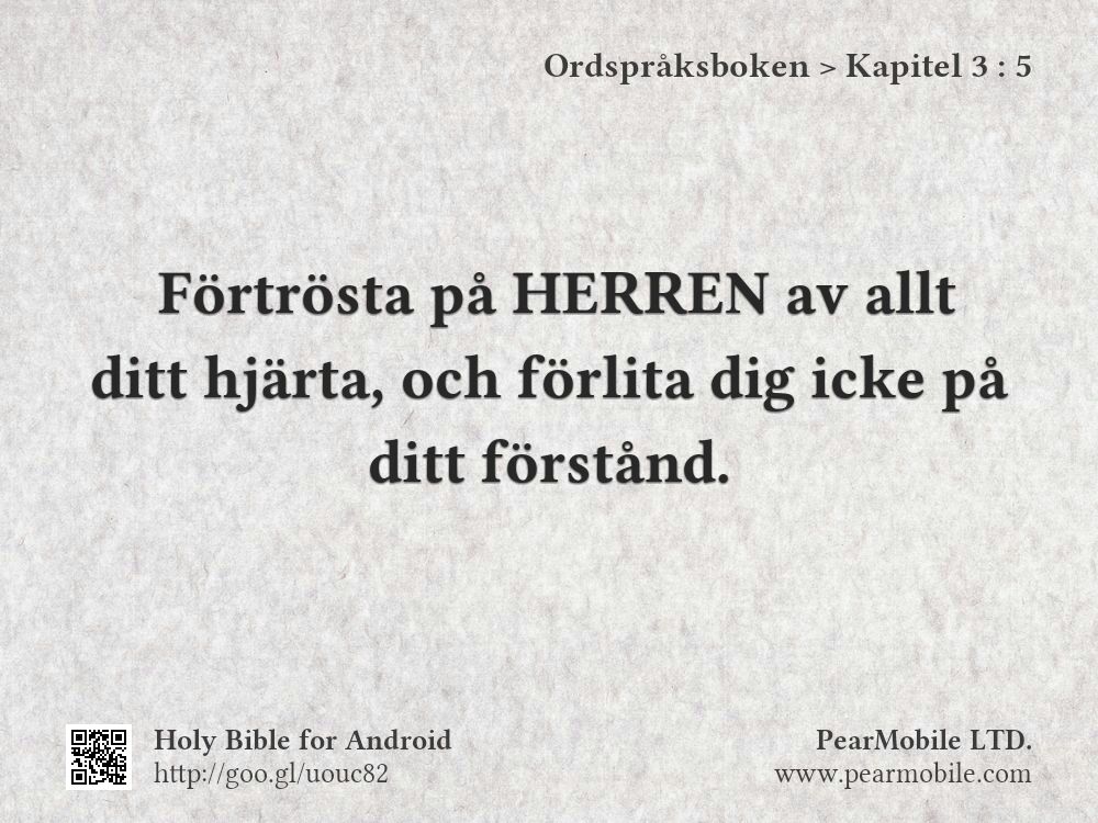 Ordspråksboken, Kapitel 3:5
